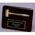 High Gloss Rosewood Finish Gavel Plaque (9"x12")